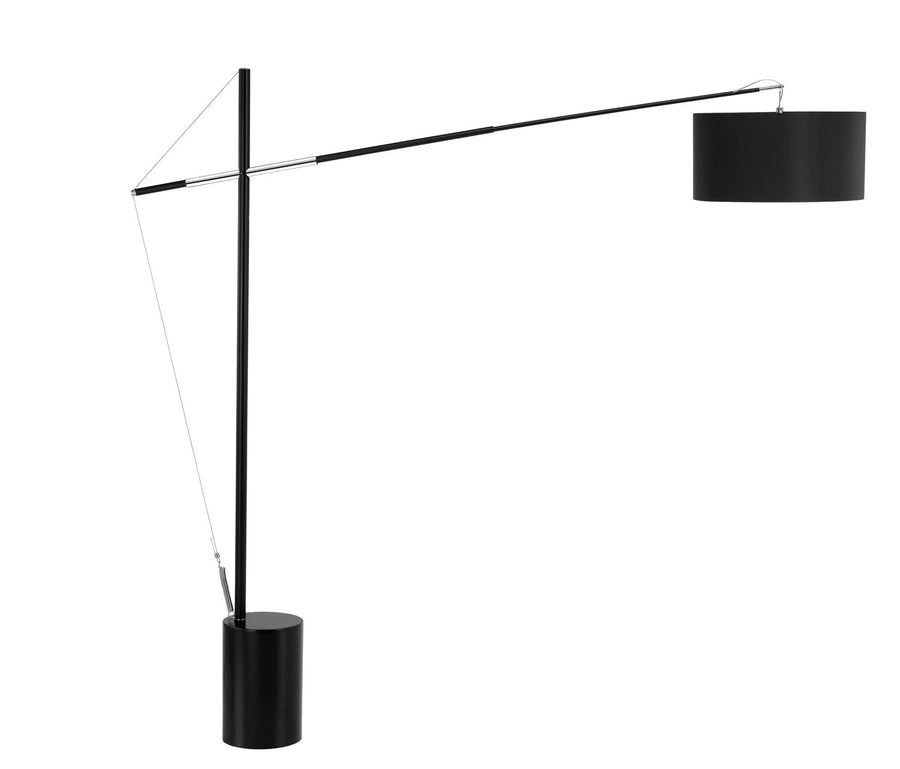 Lampadaire Traccia noir, tissu