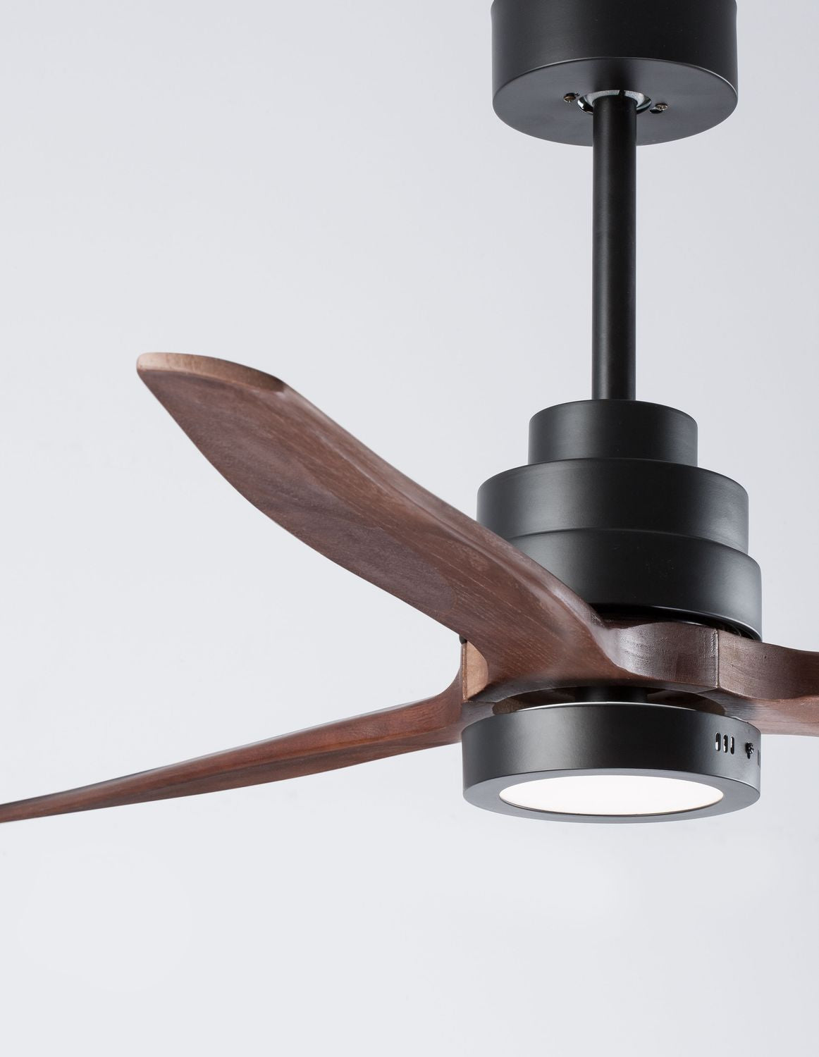 Ventilateur de plafond lumineux Sabal noir, verre