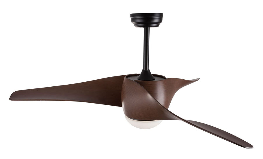 Ventilateur de plafond lumineux Breeze noir, verre