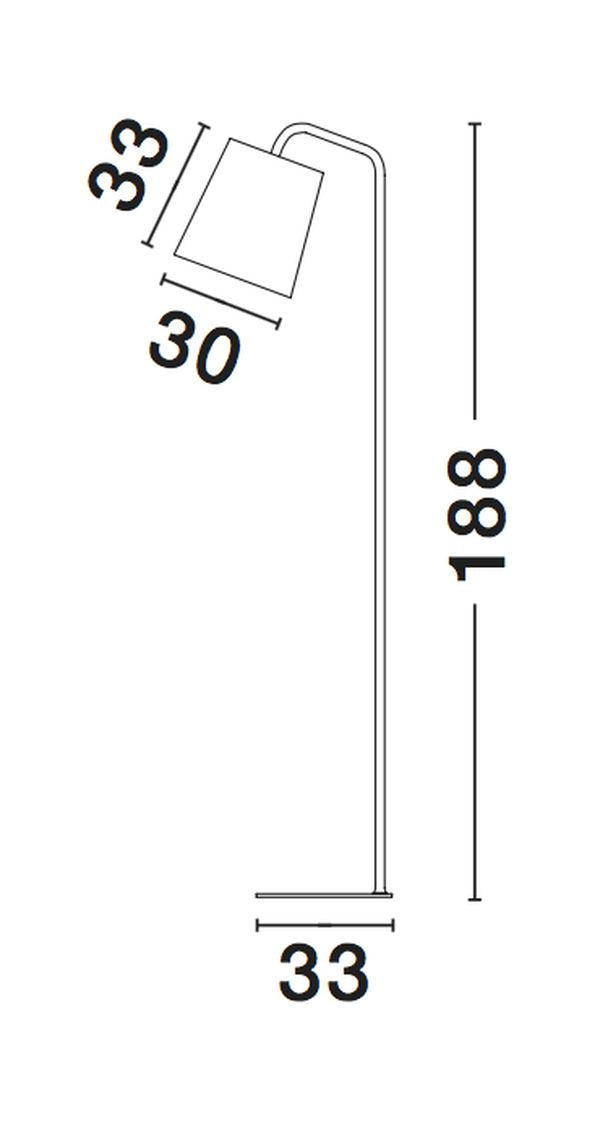 Lampadaire Stabile doré