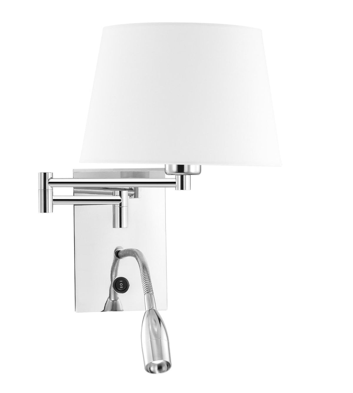 Applique murale Cingo 2 lumières chromée, tissu