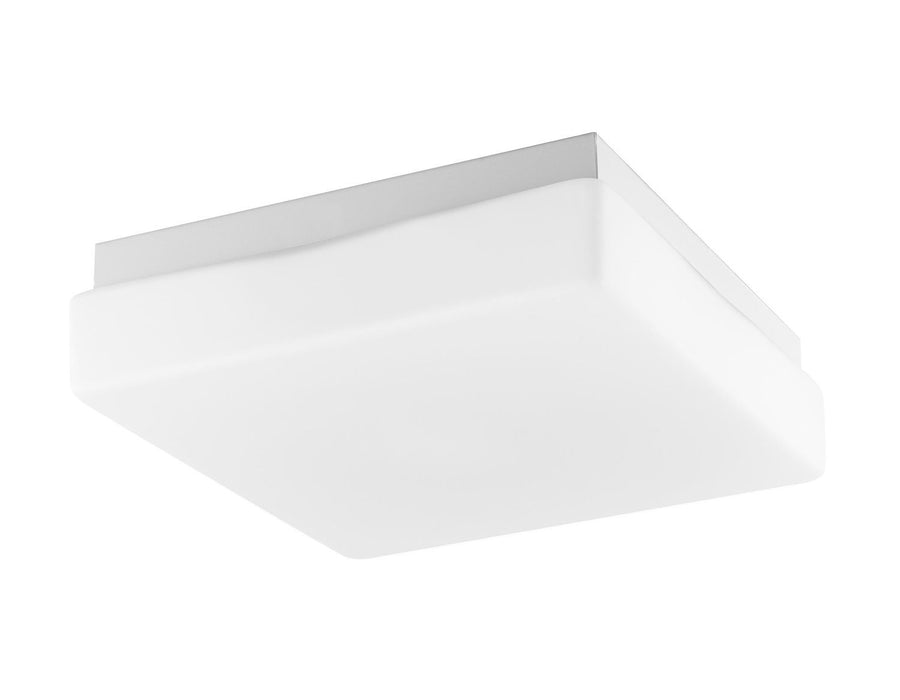 Plafonnier Cube blanc, verre, L 20,5 cm