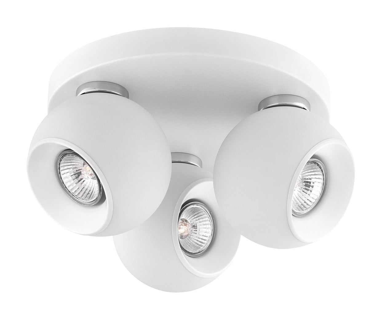 Plafonnier Tore 3 lumières blanc