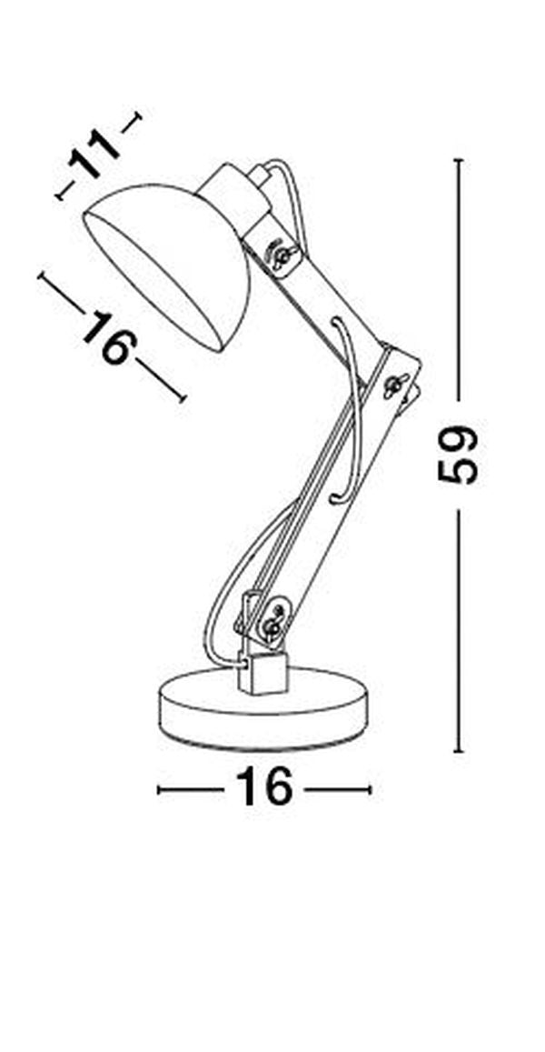 Lampe à poser Lila noire, bois