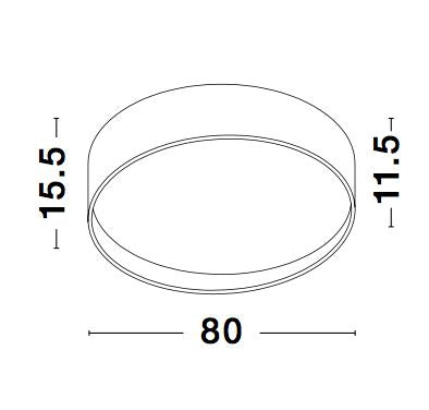 Plafonnier Fano blanc, Ø 80 cm
