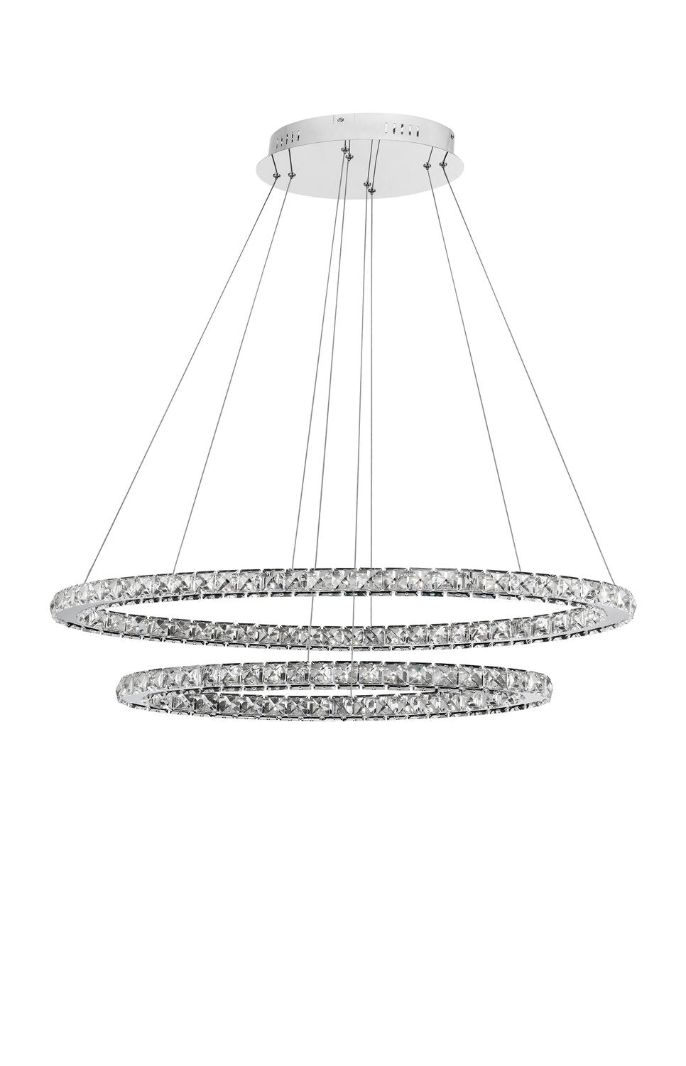 Suspension Celine chromée, cristal (7403002)