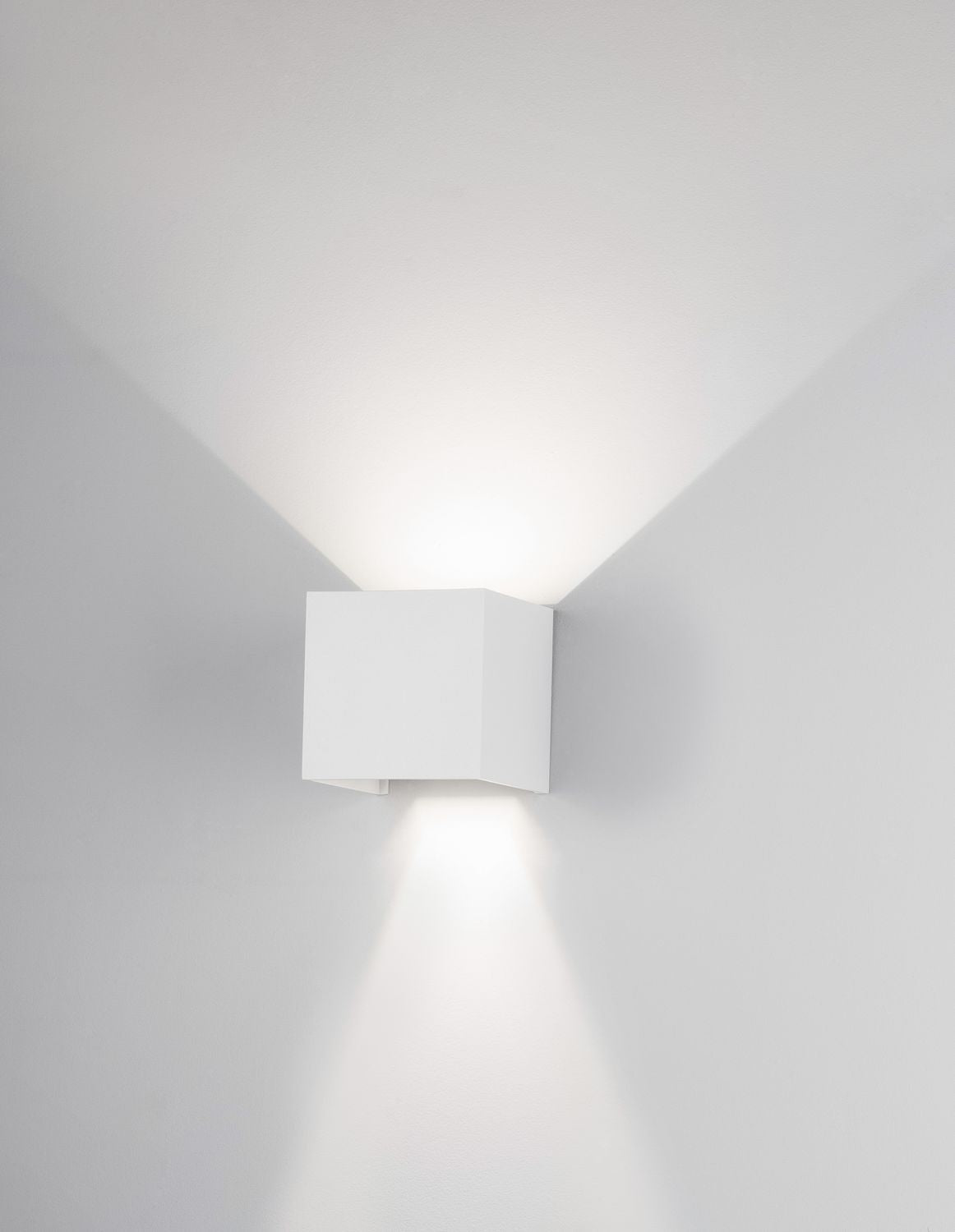 Applique extérieure Como blanche, verre, H 11,2 cm