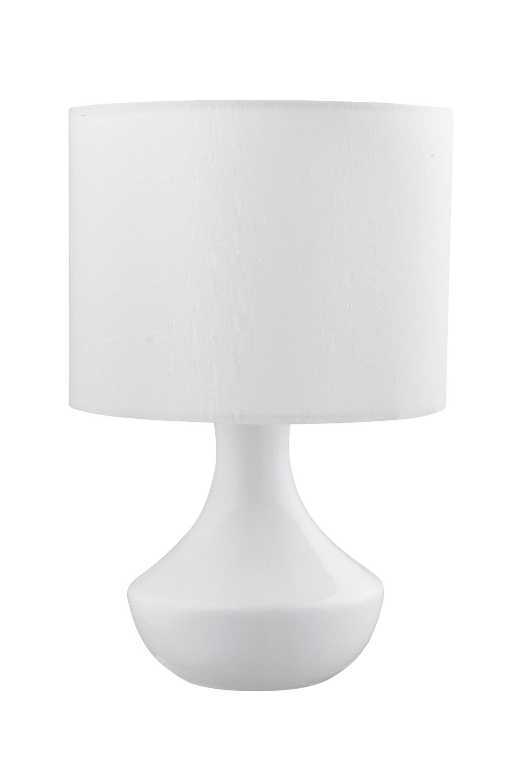 Lampe à poser Rosia blanche, tissu