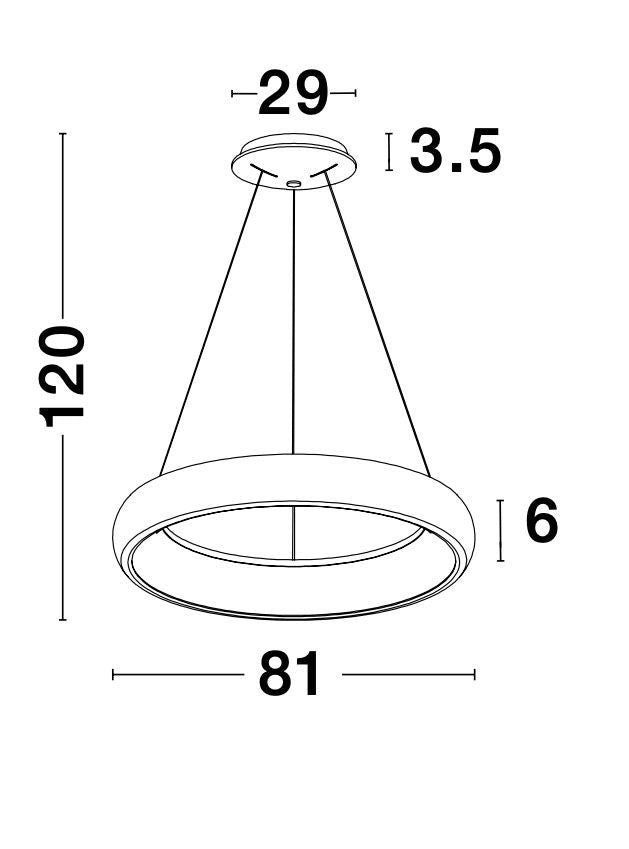 Suspension Albi marron