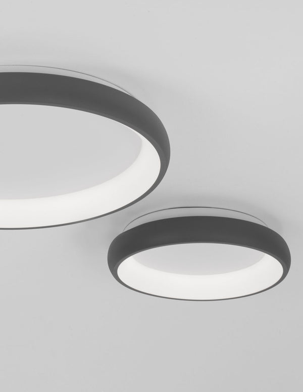 Plafonnier Albi gris, Ø 61 cm