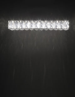 Applique murale Corona chromée, cristal