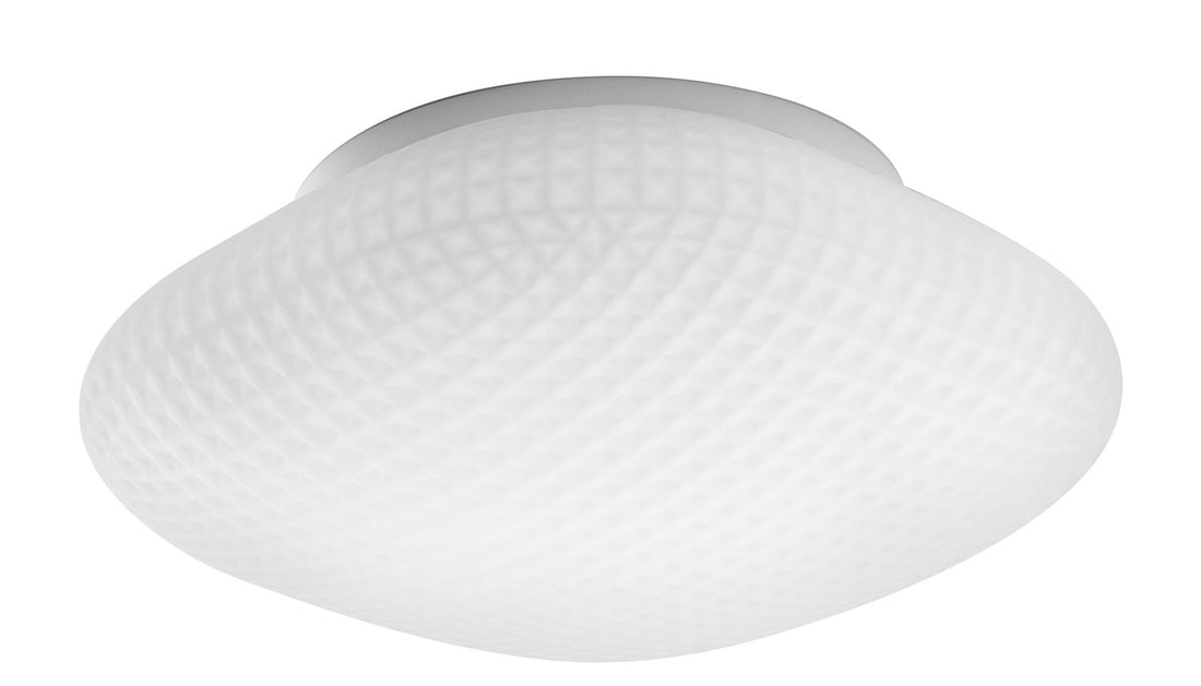 Plafonnier Sens blanc, verre