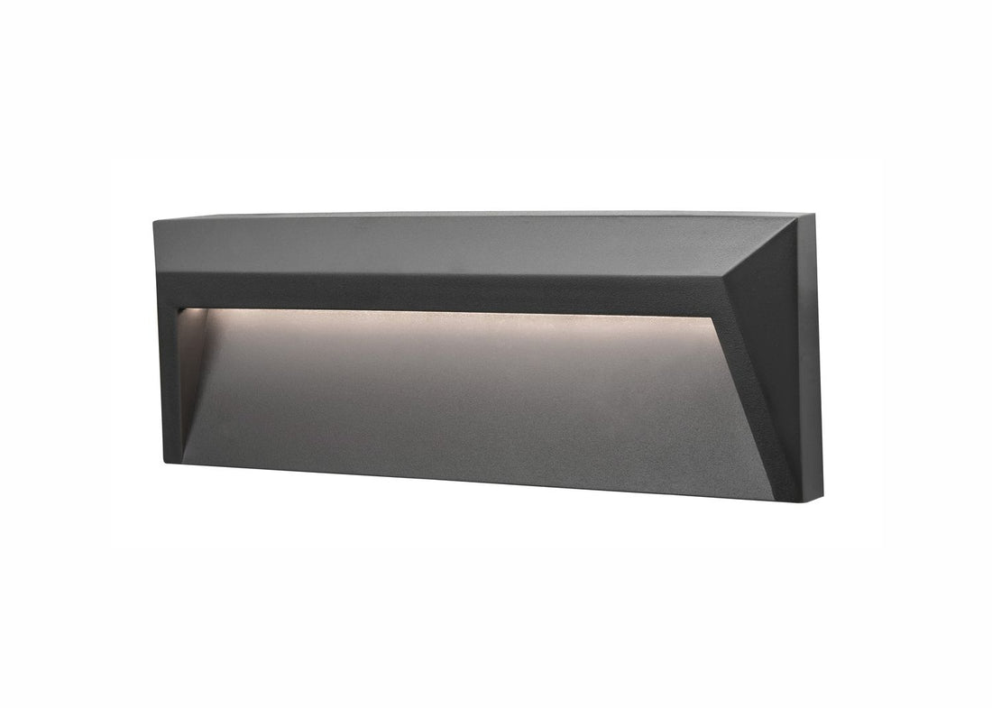 Applique extérieure Luton grise, L 23 cm