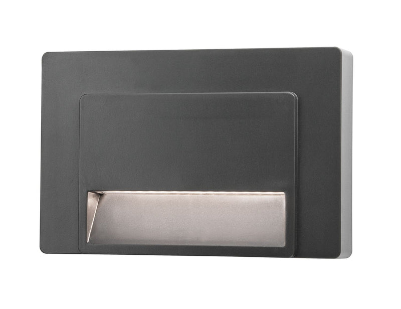 Applique extérieure Luton grise, L 12,5 cm
