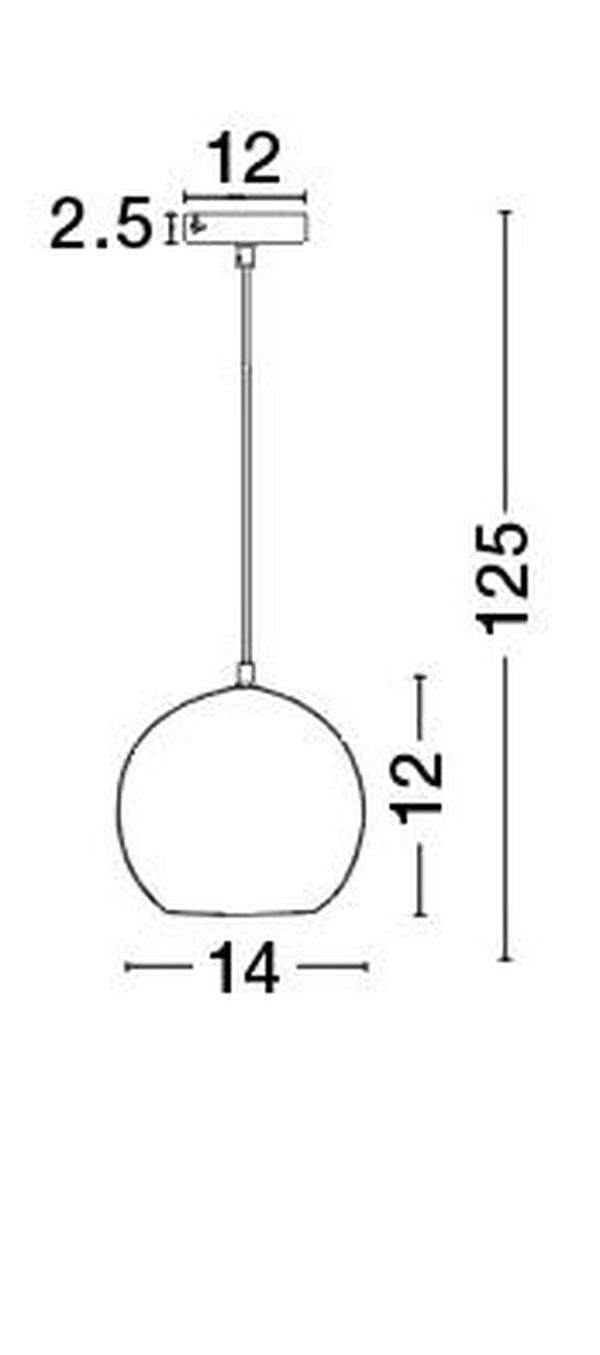 Suspension Adelina noire, verre