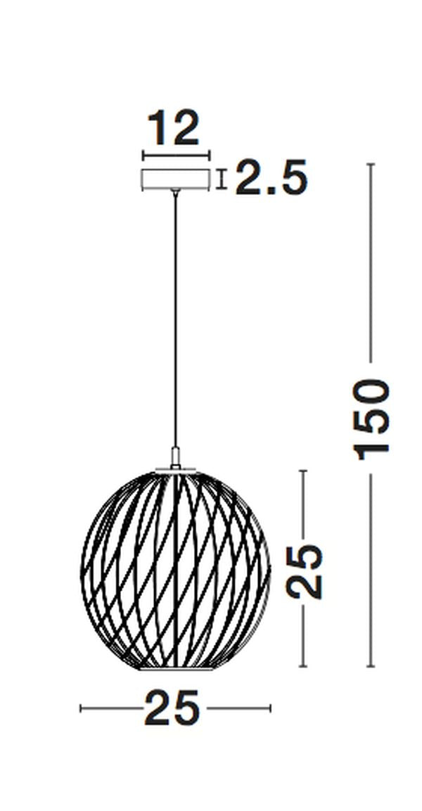 Suspension Eriberto cuivrée