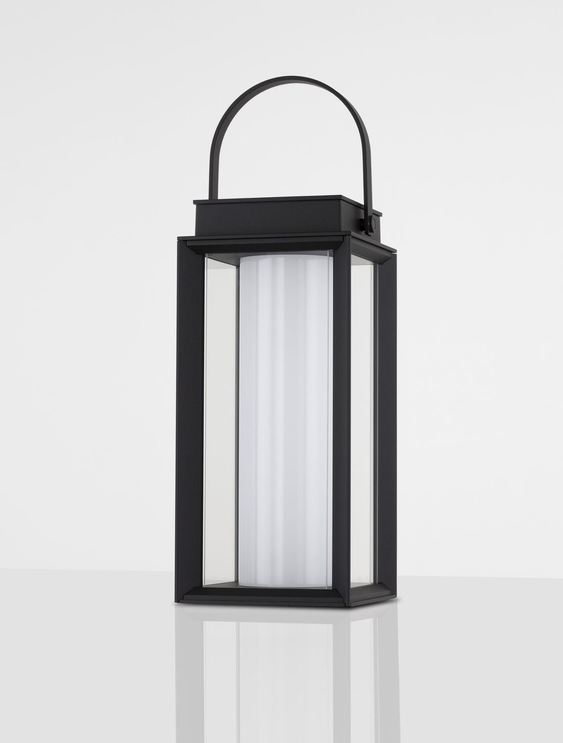 Lampadaire extérieur Verhal noir, verre