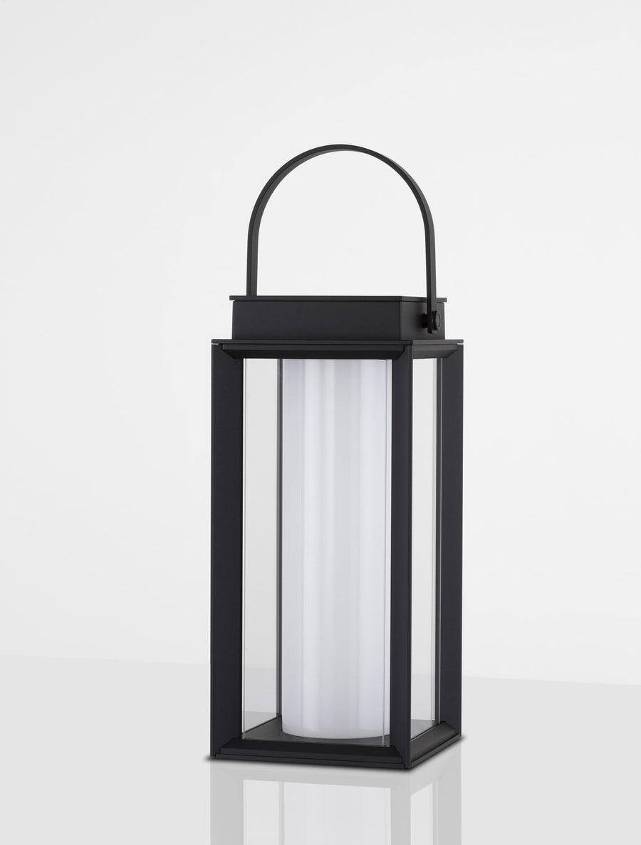 Lampadaire extérieur Verhal noir, verre