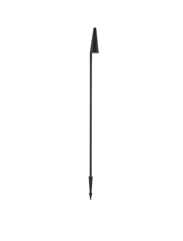 Borne extérieure Mabel noire, verre, H 150 cm