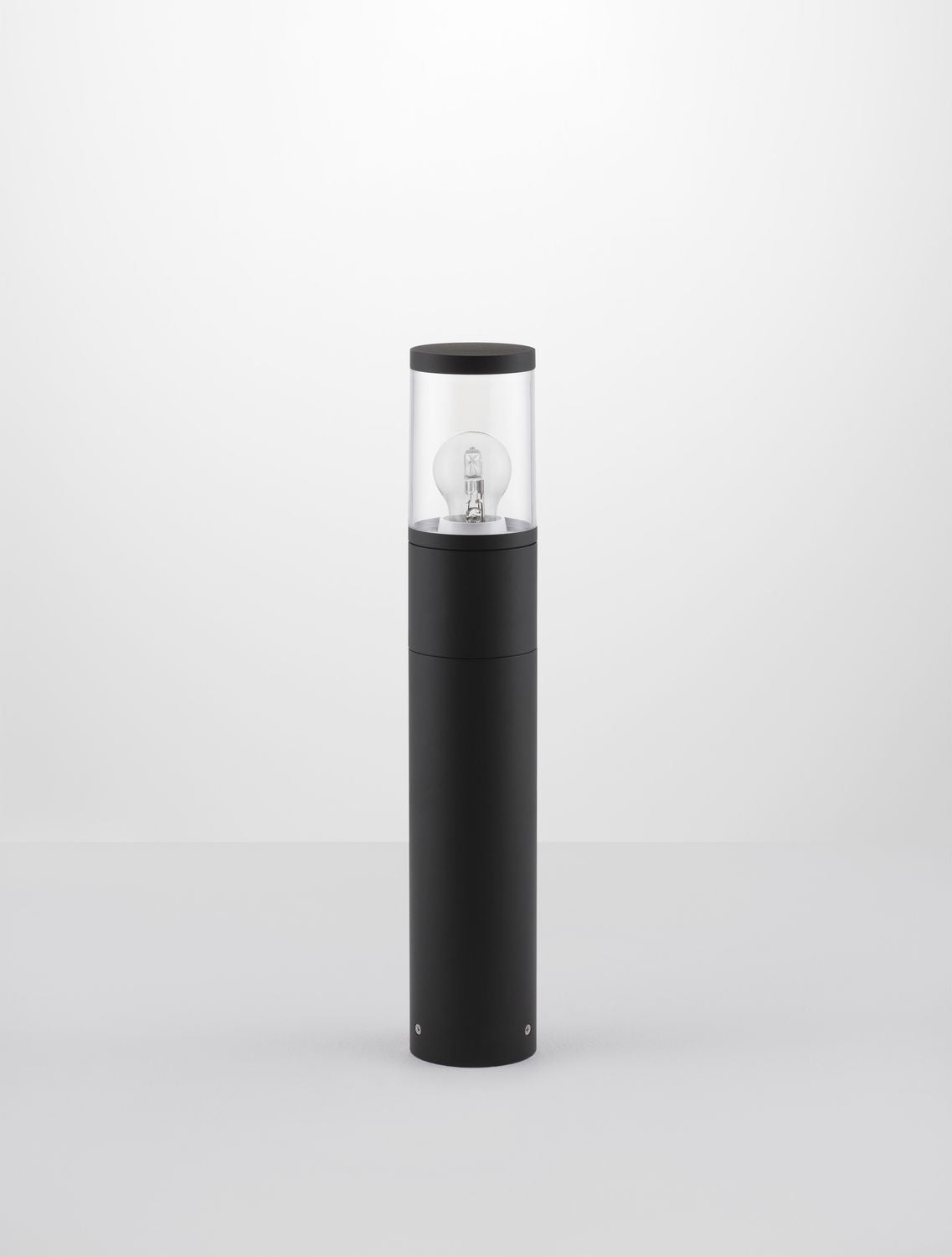 Produit isolé sur fond gris clair, montrant le fût cylindrique et les vis de base