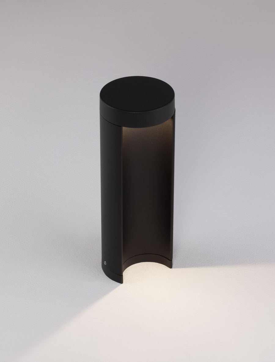 Borne extérieure Tien noire, verre, H 25 cm