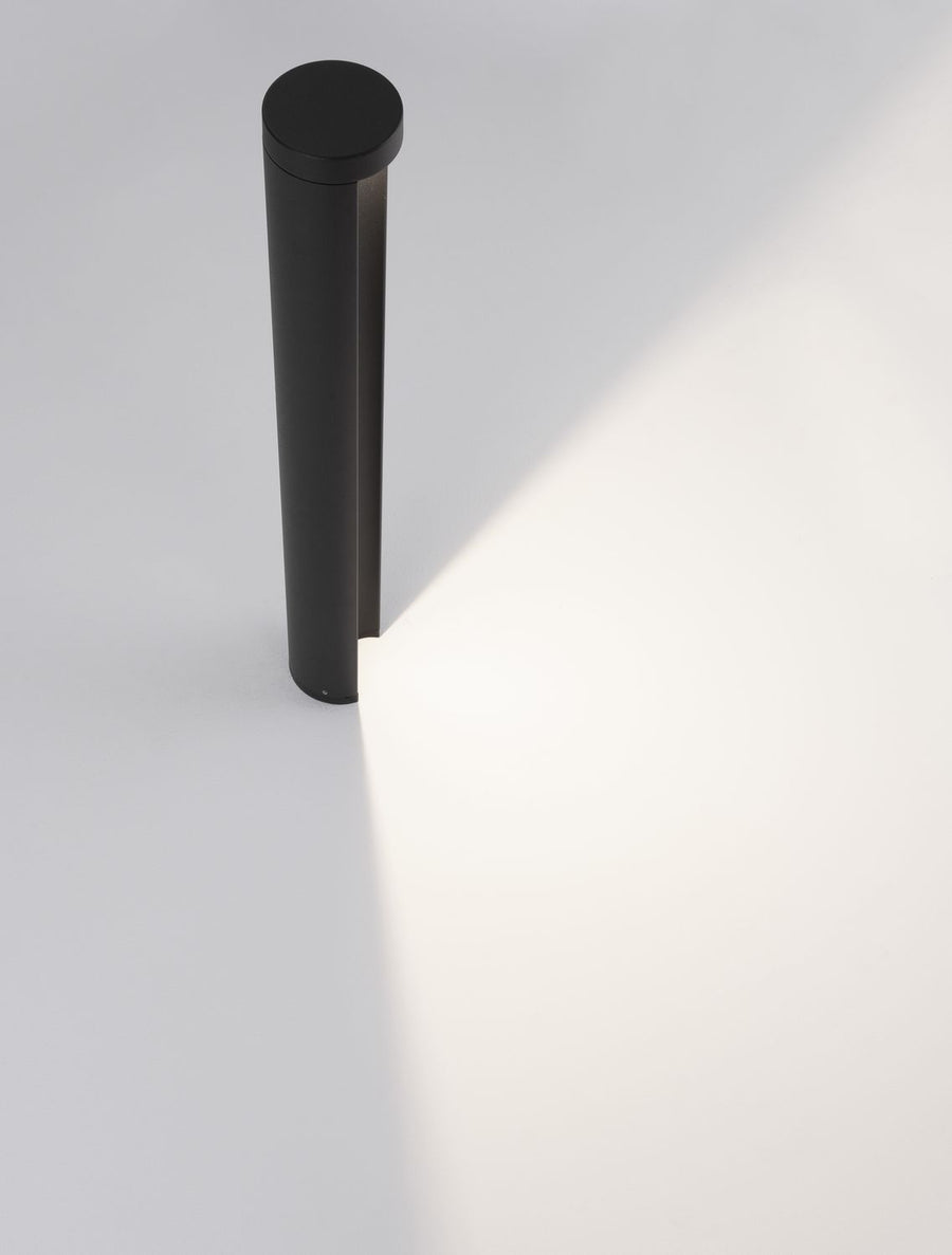 Borne extérieure Tien noire, verre, H 65 cm