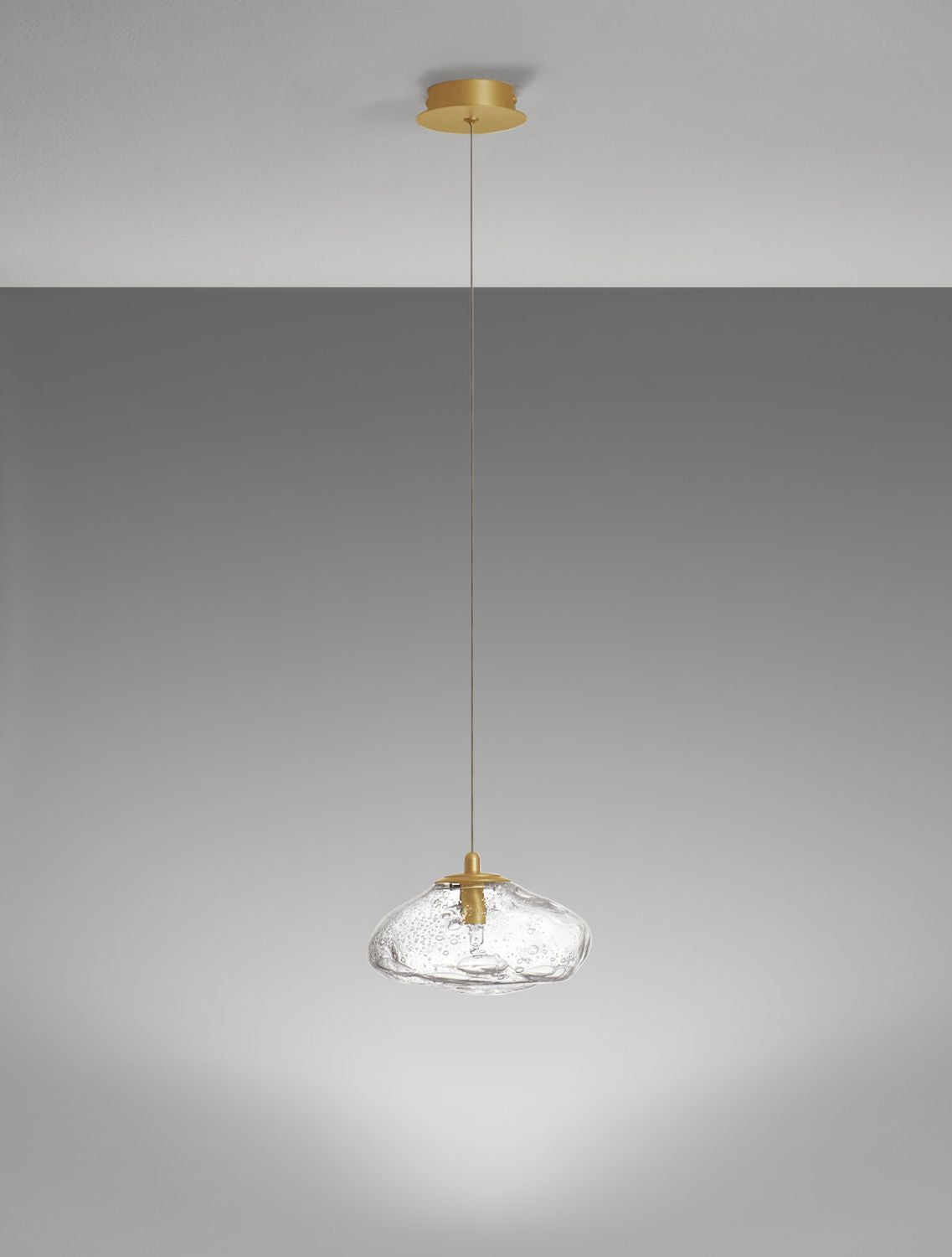 Suspension King dorée, verre (9006046)