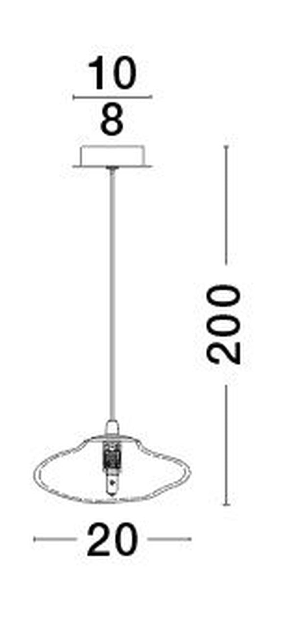 Suspension King dorée, verre (9006046)
