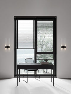 Applique murale Century 4 lumières noire, verre