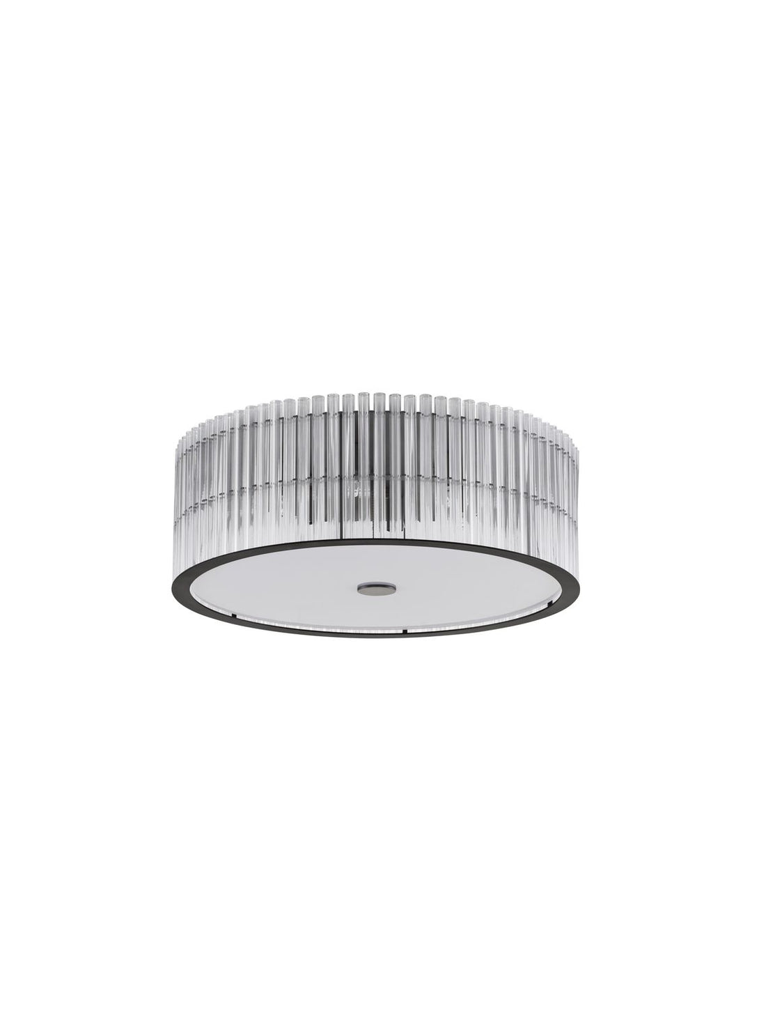 Plafonnier Barok 6 lumières noir, verre