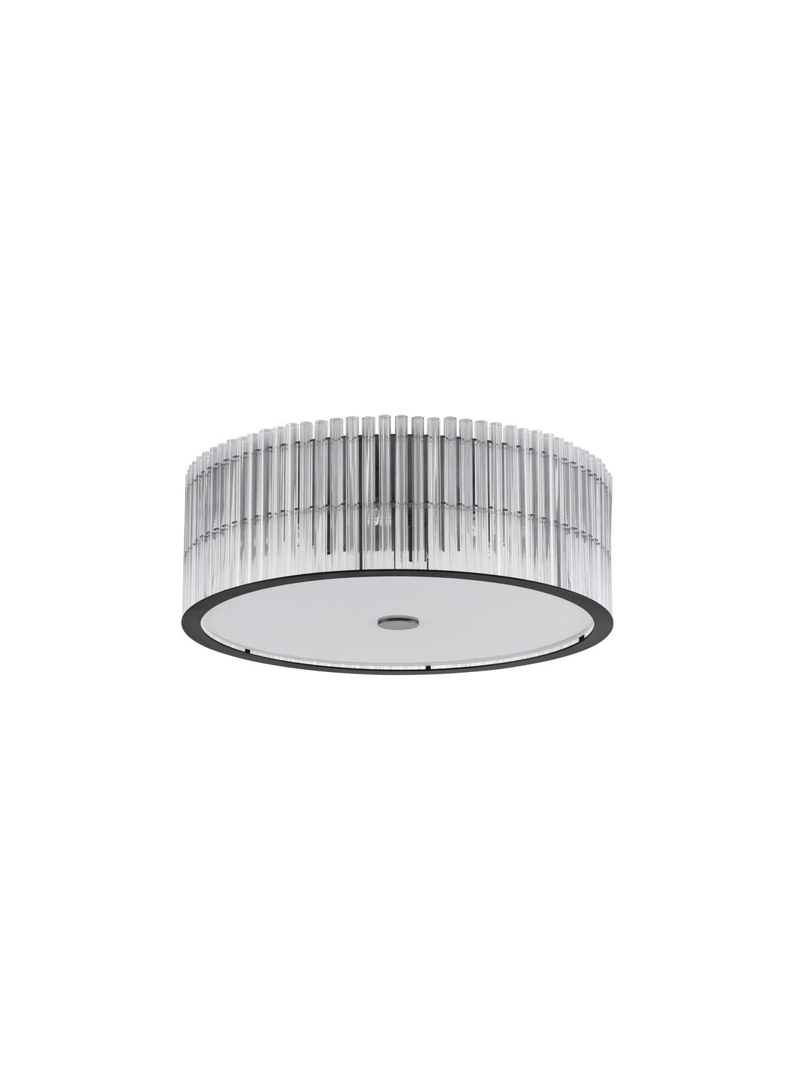 Plafonnier Barok 6 lumières noir, verre