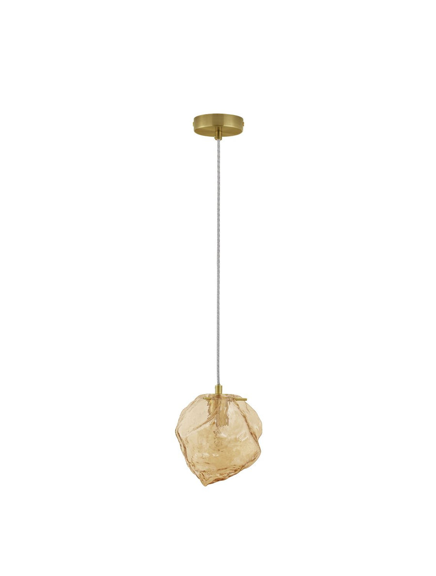 Produit de face sur fond blanc, câble tressé et rosace en laiton doré