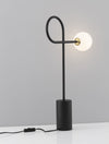 Lampe à poser Dedalo noire, verre