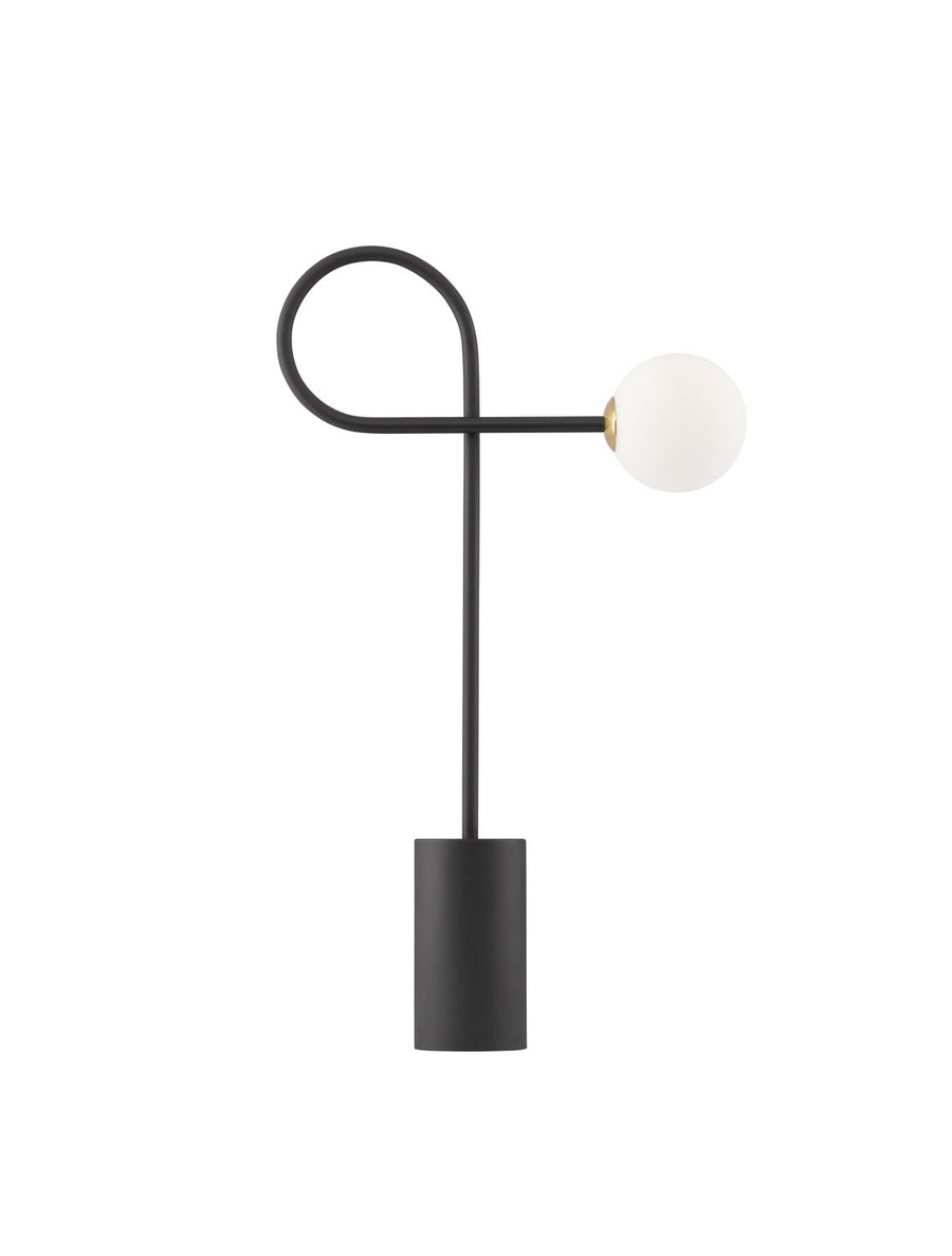 Lampe à poser Dedalo noire, verre