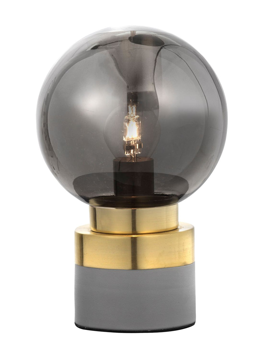 Lampe à poser Juliet dorée, verre, H 24 cm