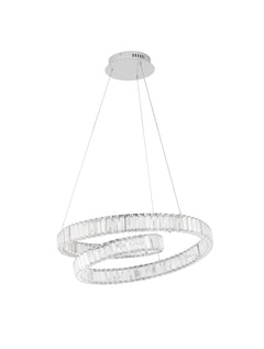 Suspension Conceto chromée, cristal (9019720)