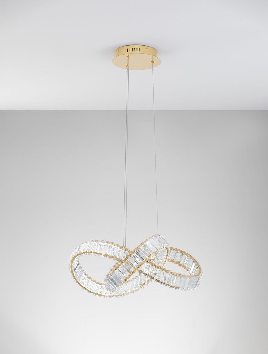 Suspension Conceto dorée, cristal (9019722)