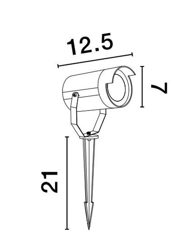 Projecteur extérieur Kimiko noir, verre