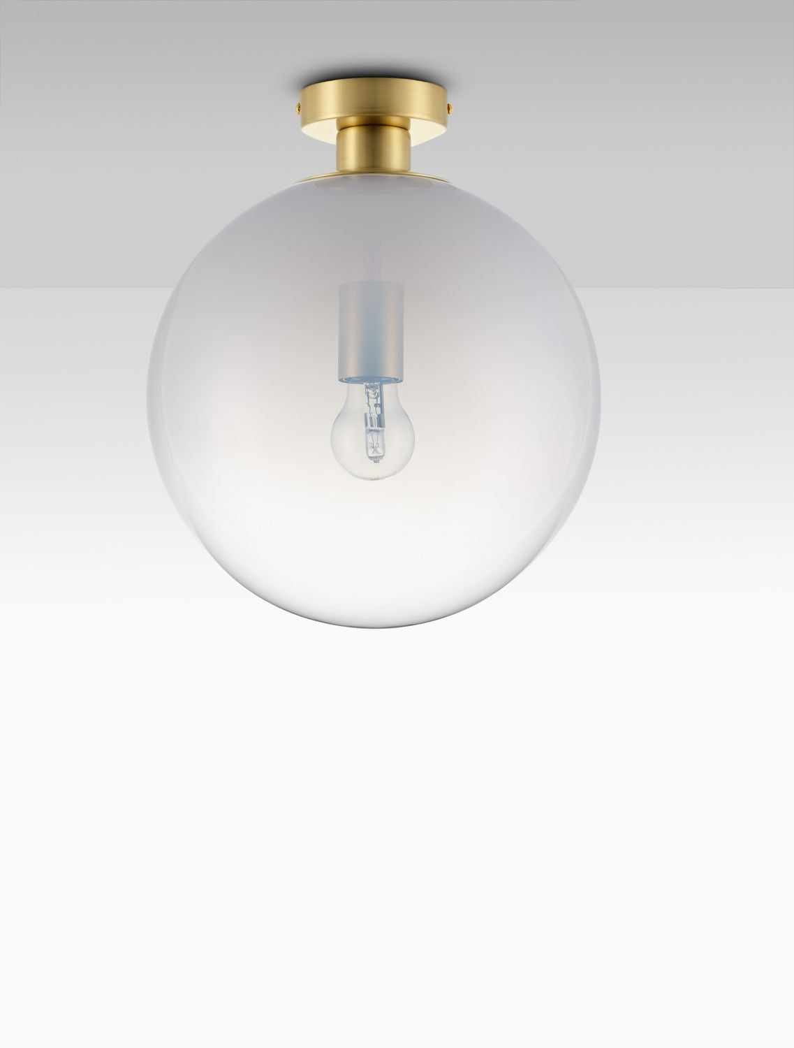 Plafonnier Vita doré, verre, H 35,5 cm