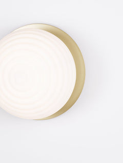 Plafonnier Allen doré, verre, Ø 35 cm