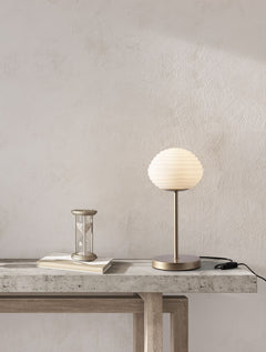 Lampe à poser Allen dorée, verre