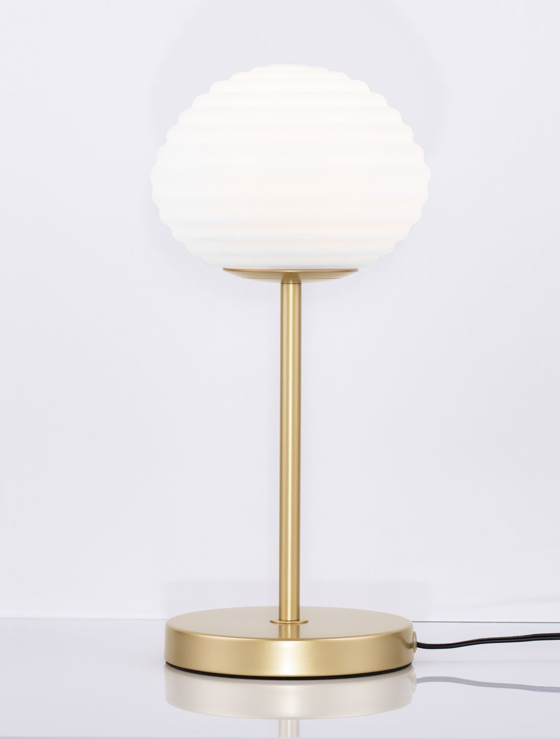 Lampe à poser Allen dorée, verre