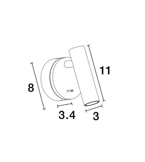Applique murale Clip laiton