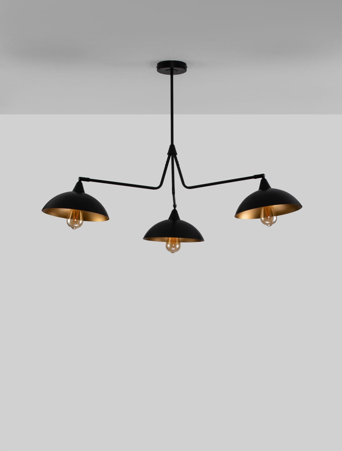 Suspension Mirba 3 lumières noire