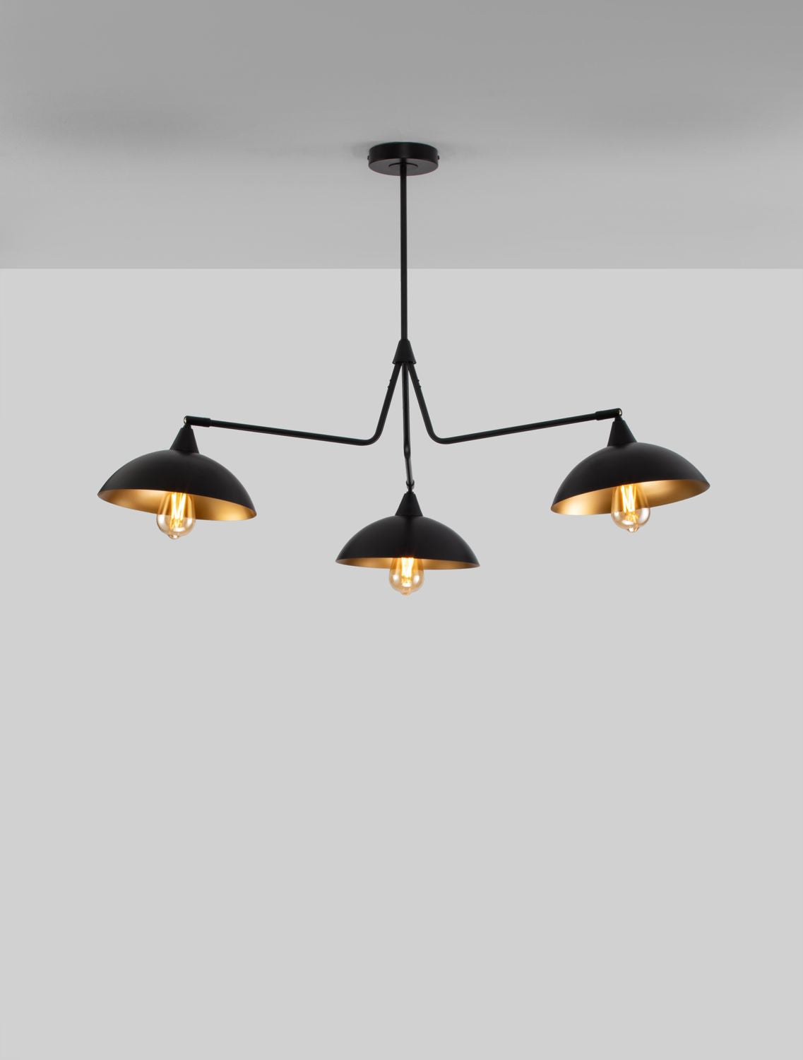Suspension Mirba 3 lumières noire