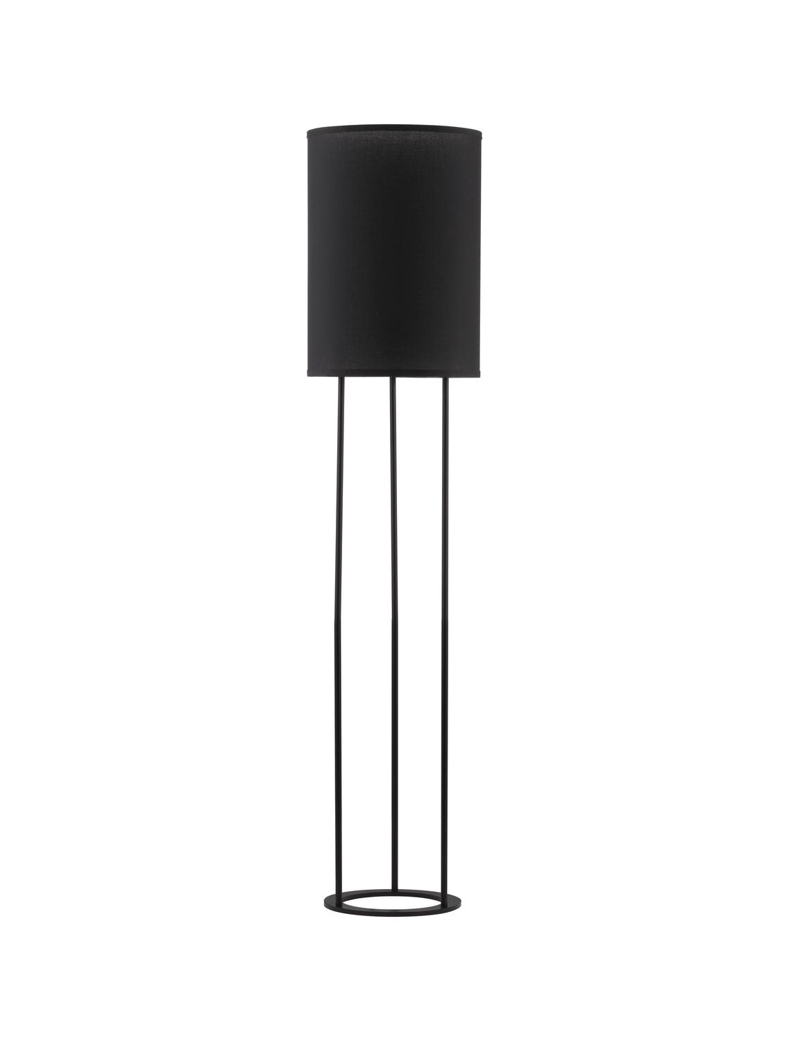 Lampadaire Leith noir, tissu
