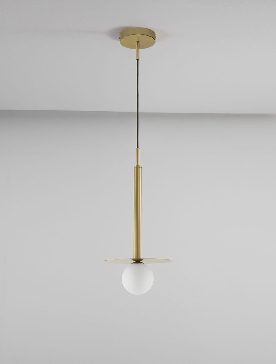 Suspension Pielo dorée, verre