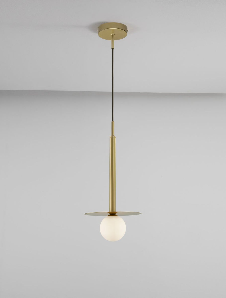Suspension Pielo dorée, verre