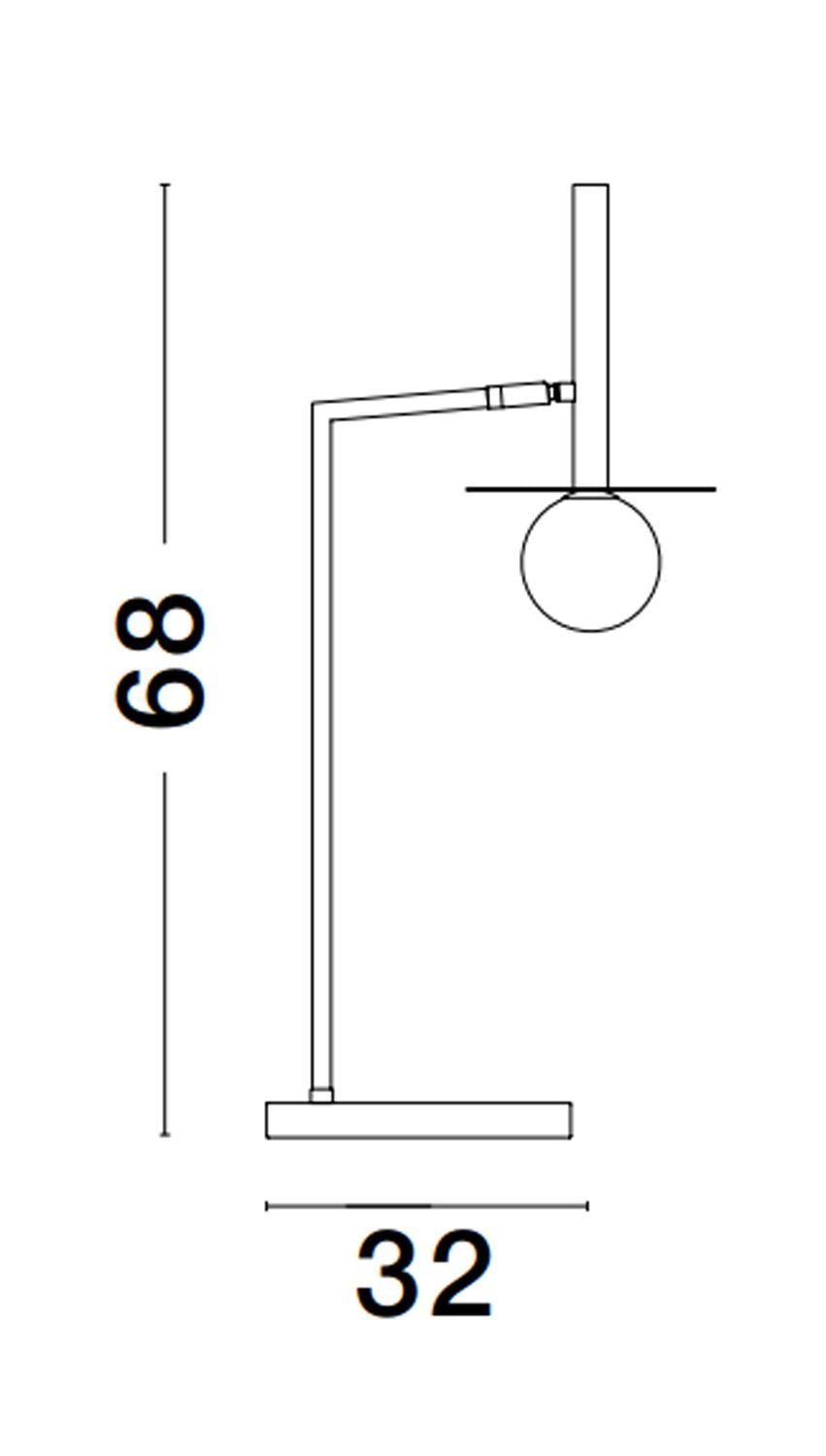 Lampe à poser Pielo dorée, verre