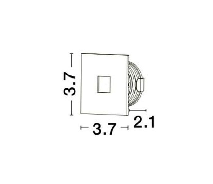 Applique extérieure Passagio blanche, H 3,7 cm (9045514)